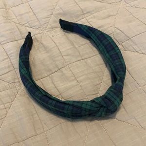 Plaid wrap style headband LOFT
